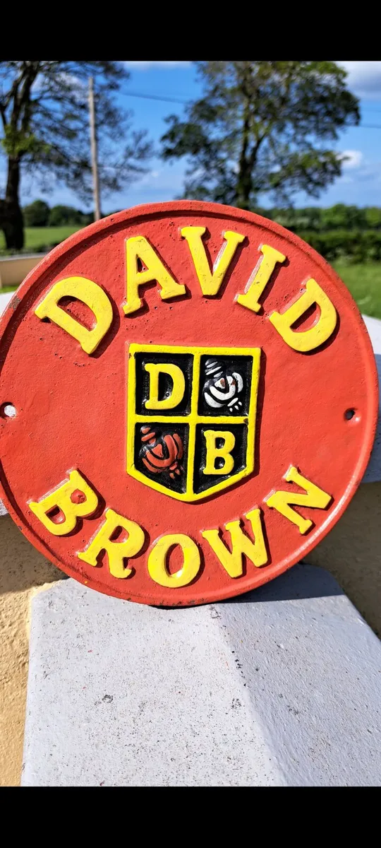 David brown cast iron sign