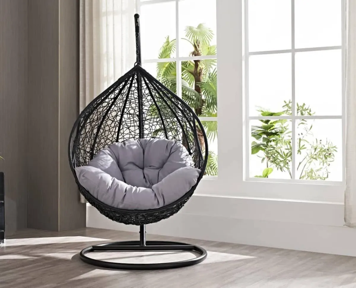 NEW RATTAN HANGING SWING EGG CHAIR - DELIVERY - Image 3
