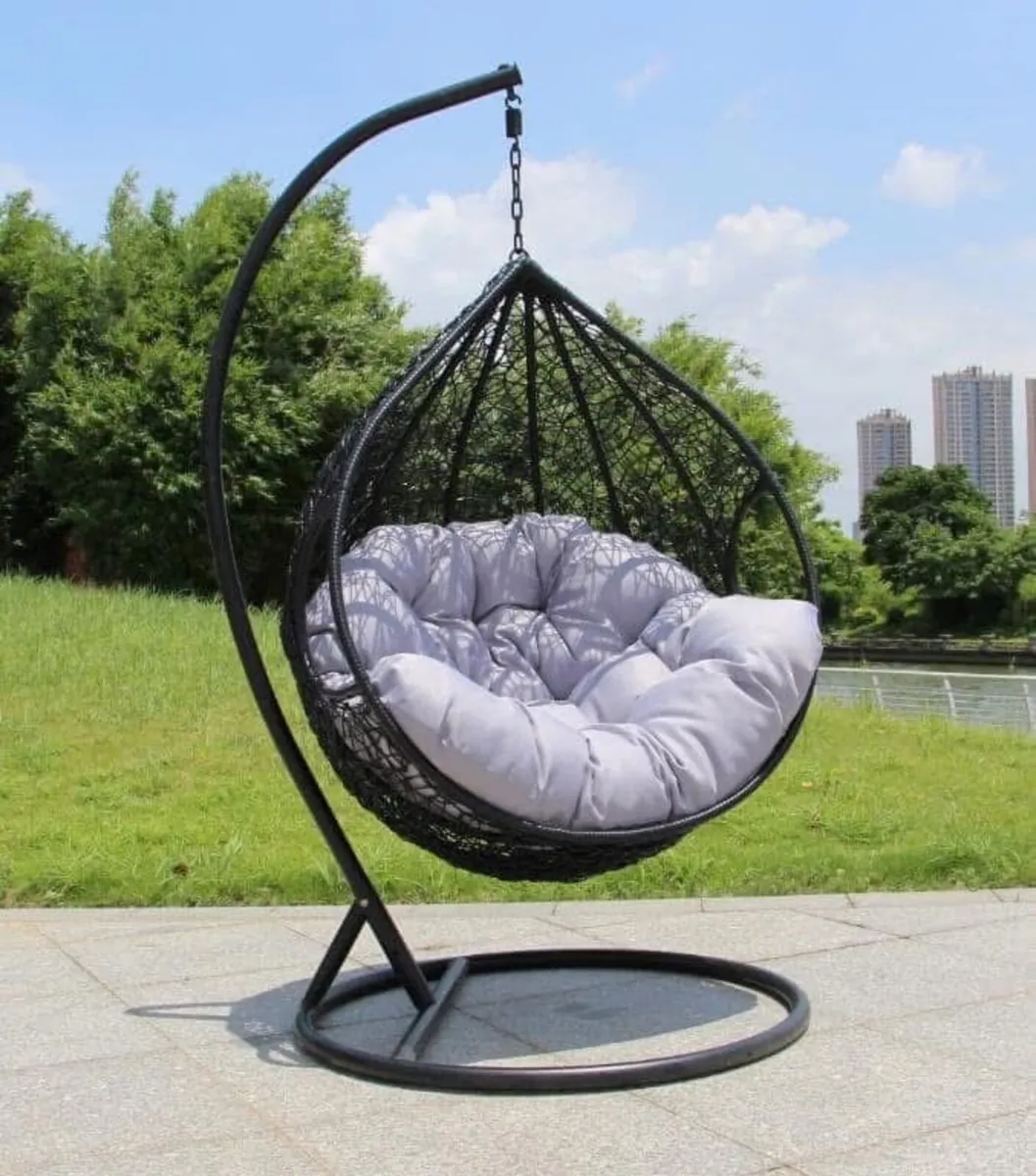 NEW RATTAN HANGING SWING EGG CHAIR - DELIVERY - Image 4