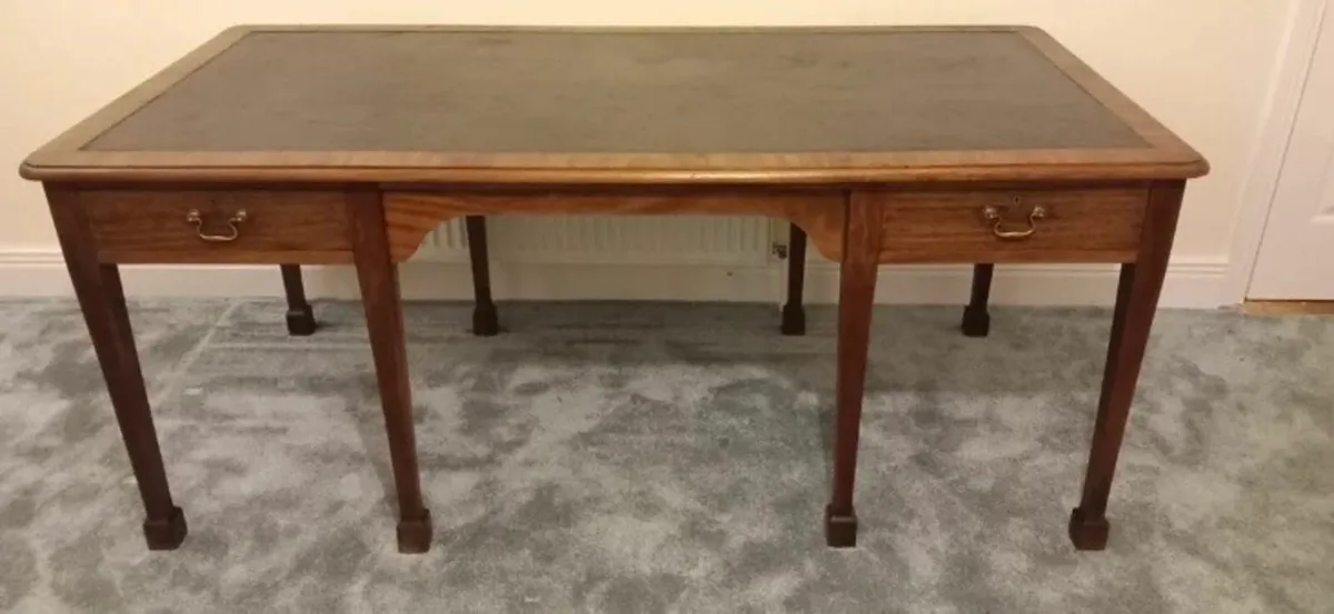 1800s O Connell solicitors Cork library desk - Image 1
