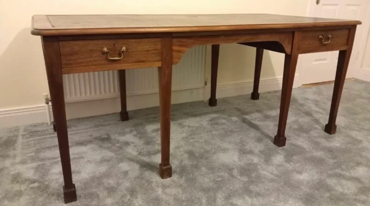 1800s O Connell solicitors Cork library desk - Image 2