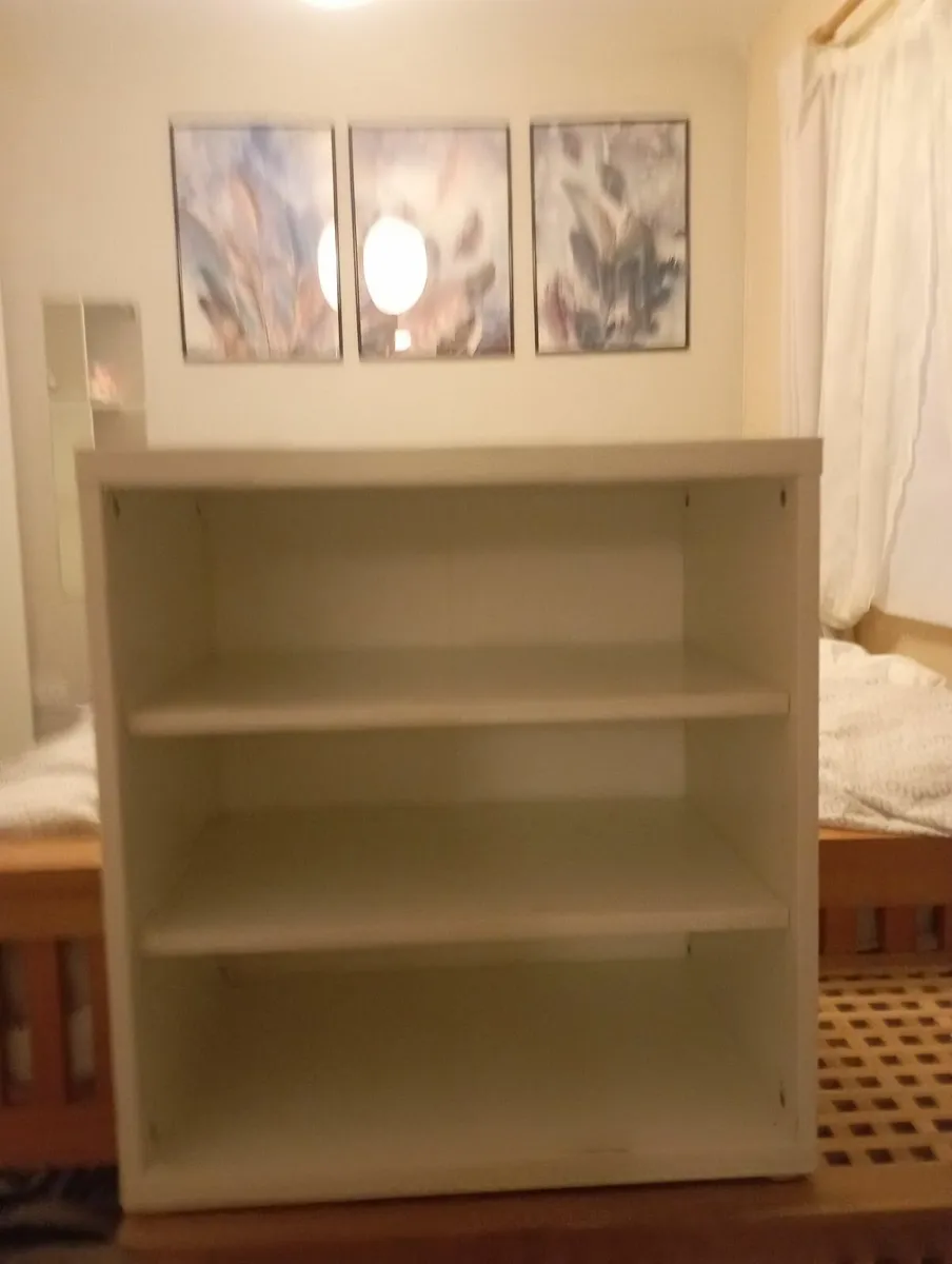 White ikea night table/shelves unit - Image 4