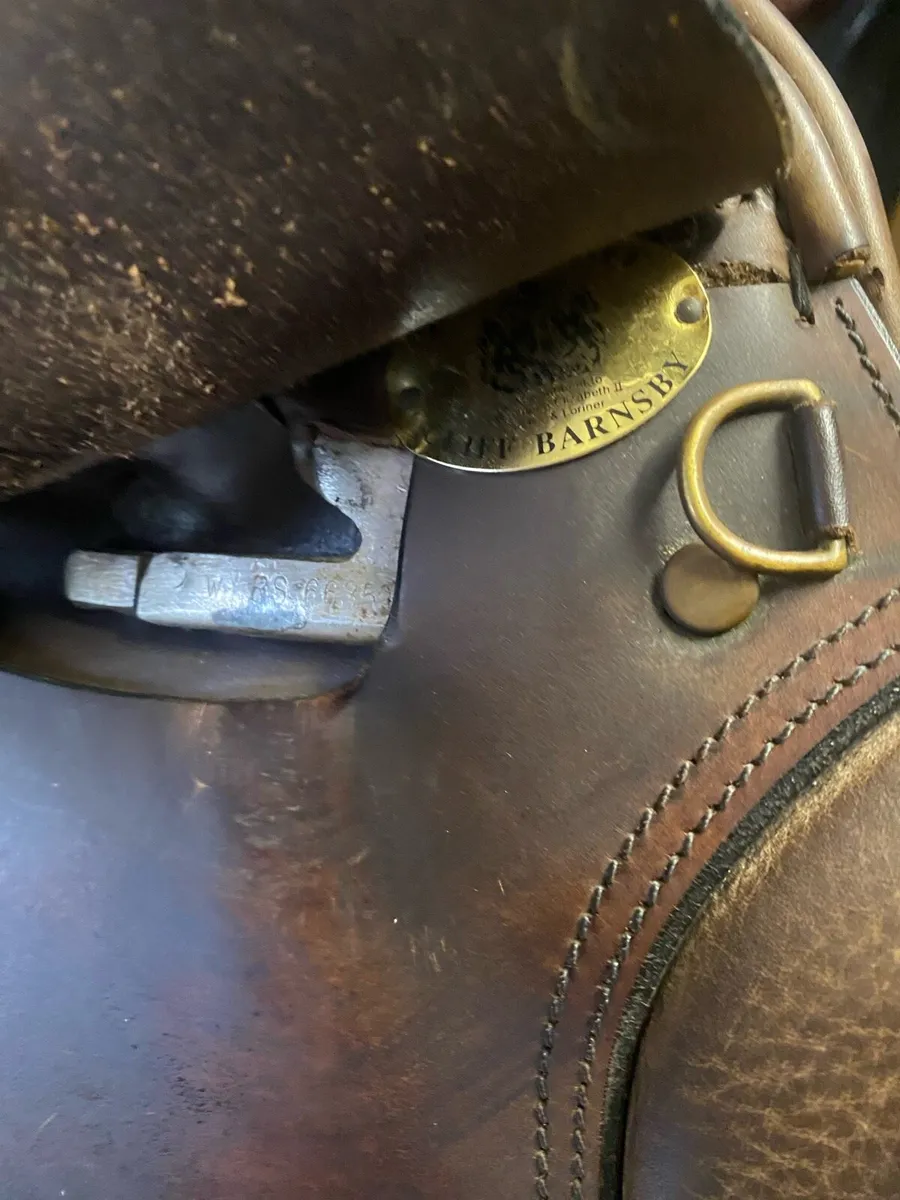 16” cliff barnsby brown Leather saddle - Image 3