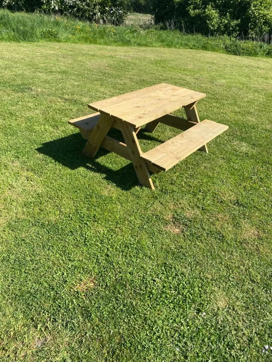 Handmade Kids Picnic Bench - Image 1