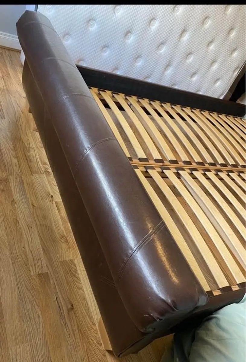 King size sleigh bed frame - Image 1