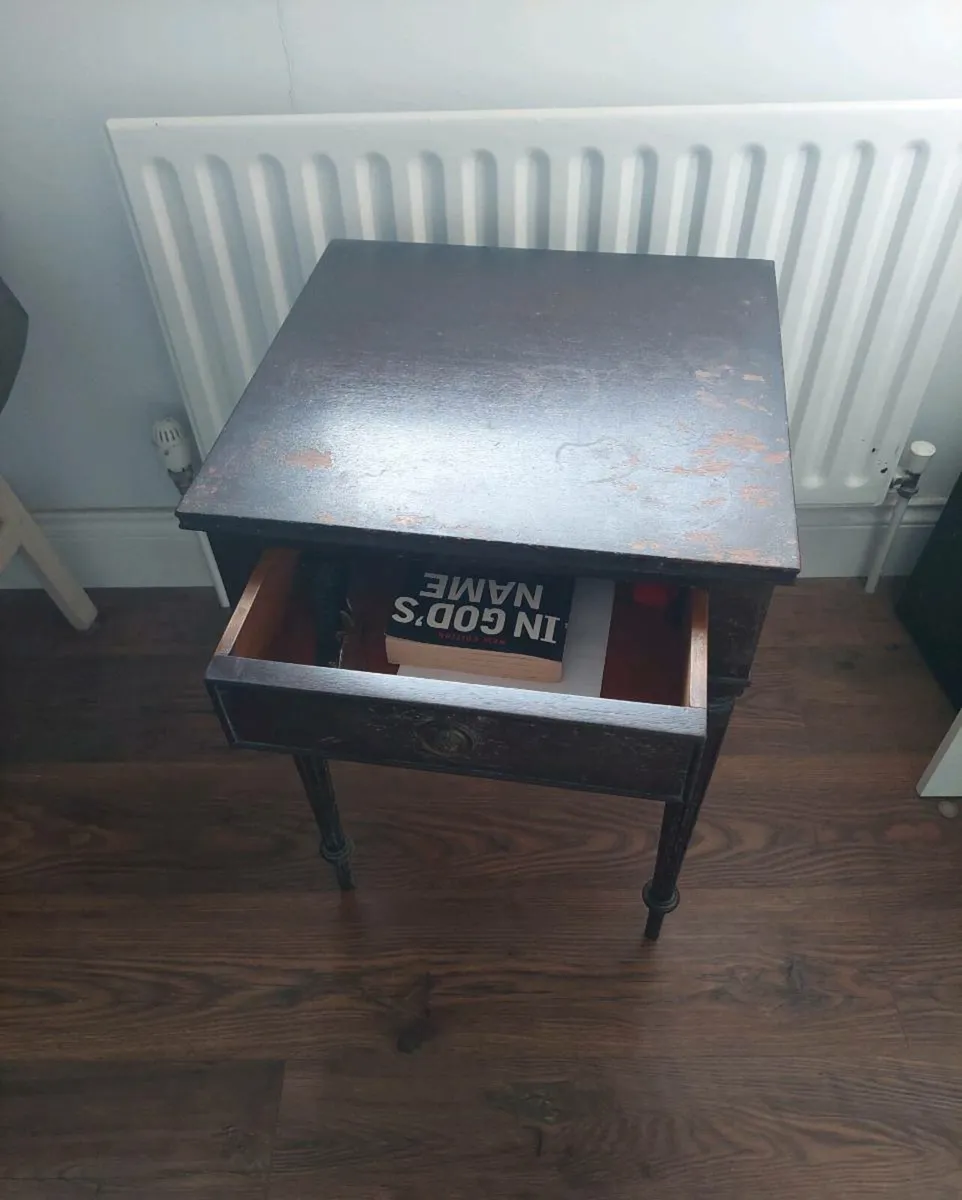 Antique Mahogany Side Table - Image 3