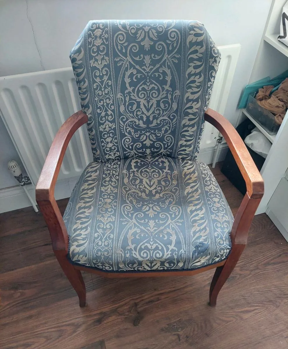 Upholstered Mid Century Armchair - Image 4