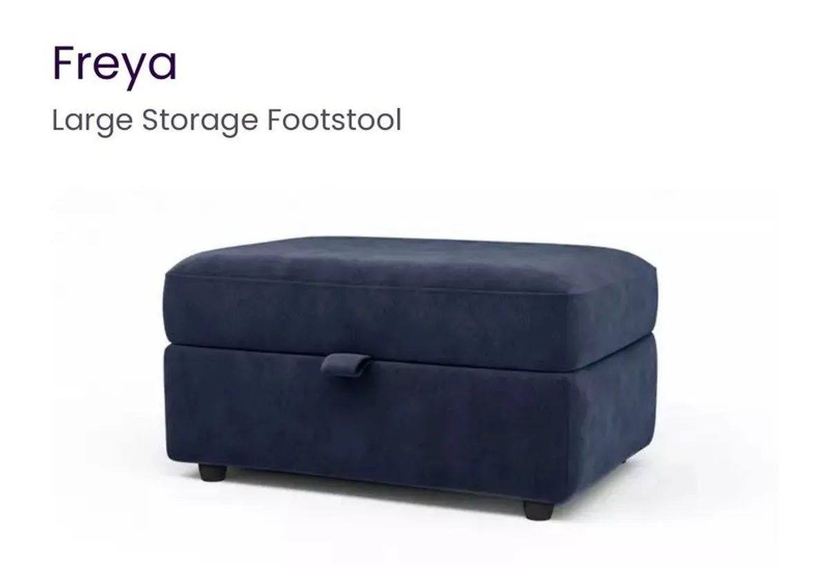 Large footstool with storage (Model Freya from DFS) - like new!! - Image 3