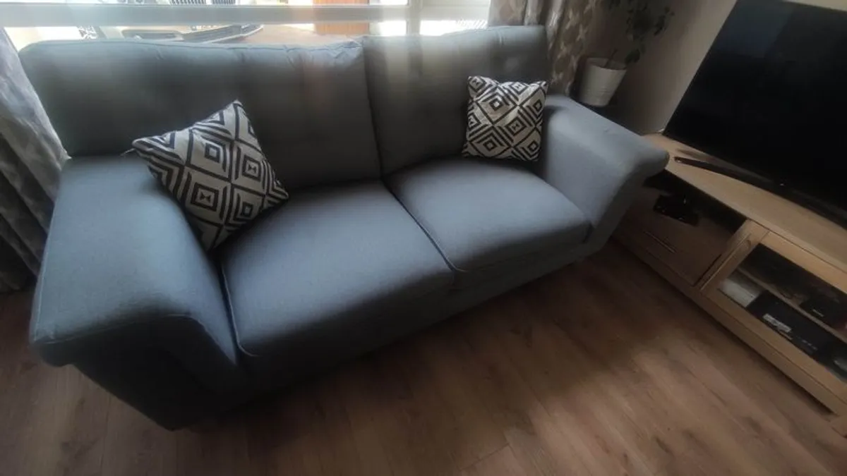 2 seater grey sofa - Image 1