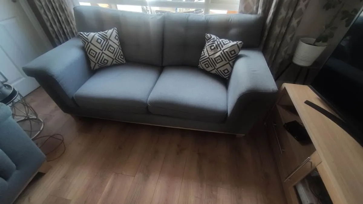 2 seater grey sofa - Image 2