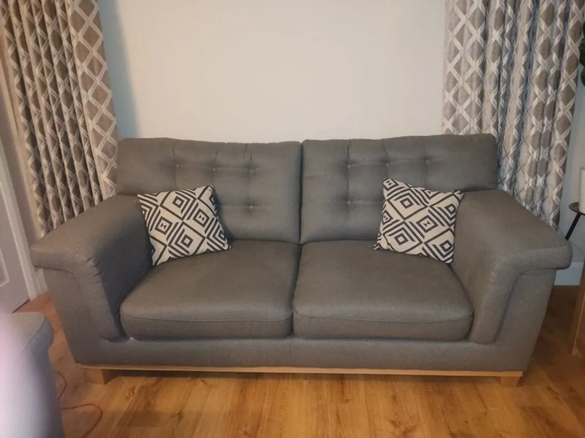 2 seater grey sofa - Image 3