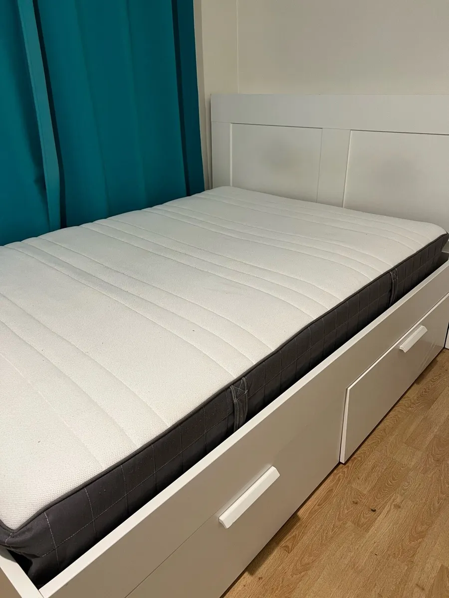double bed with mattress - Image 1