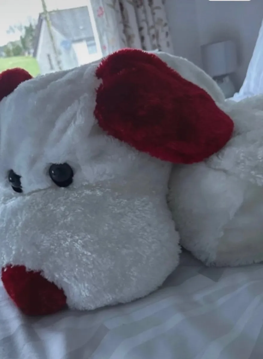 Kids large white dog teddy bear - Image 2