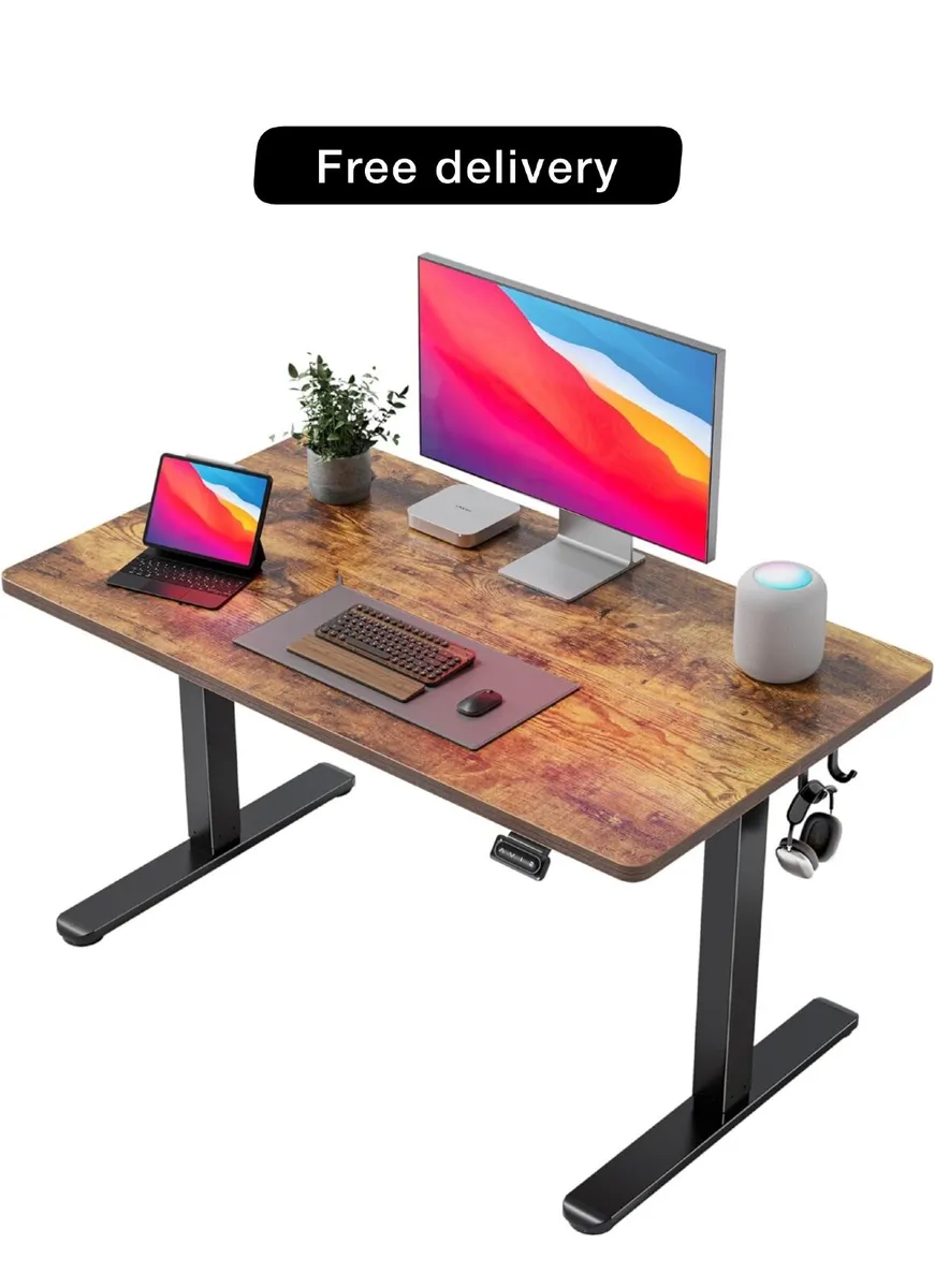 Electric Height Adjustable Standing Desk, 60x100cm - Image 1