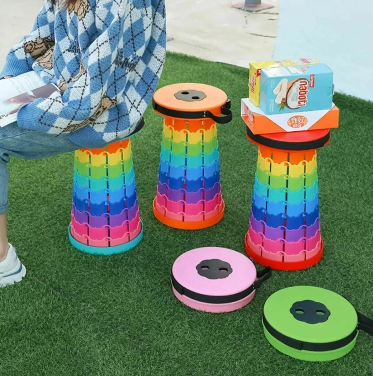 Telescoping Stool Fishing Camping for adults/ kids - Image 4