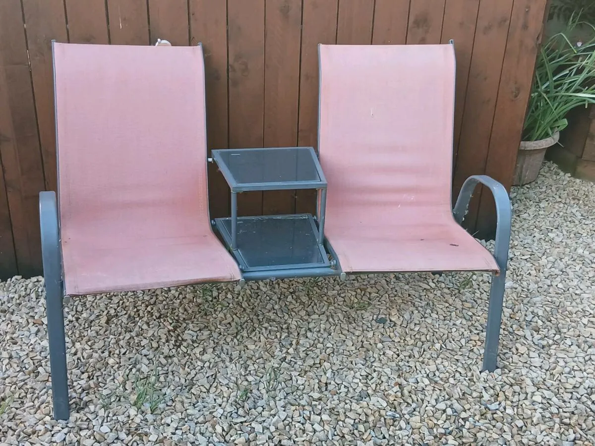 His and hers Garden bench
