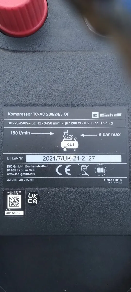 New air compressor tc ac 200/24/8 price - Image 4