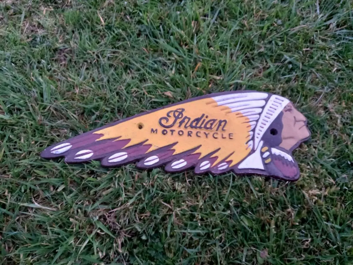 Indian Cast Iron Sign - Image 1