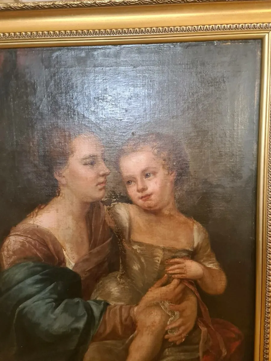 Madonna and child oil painting - Image 3