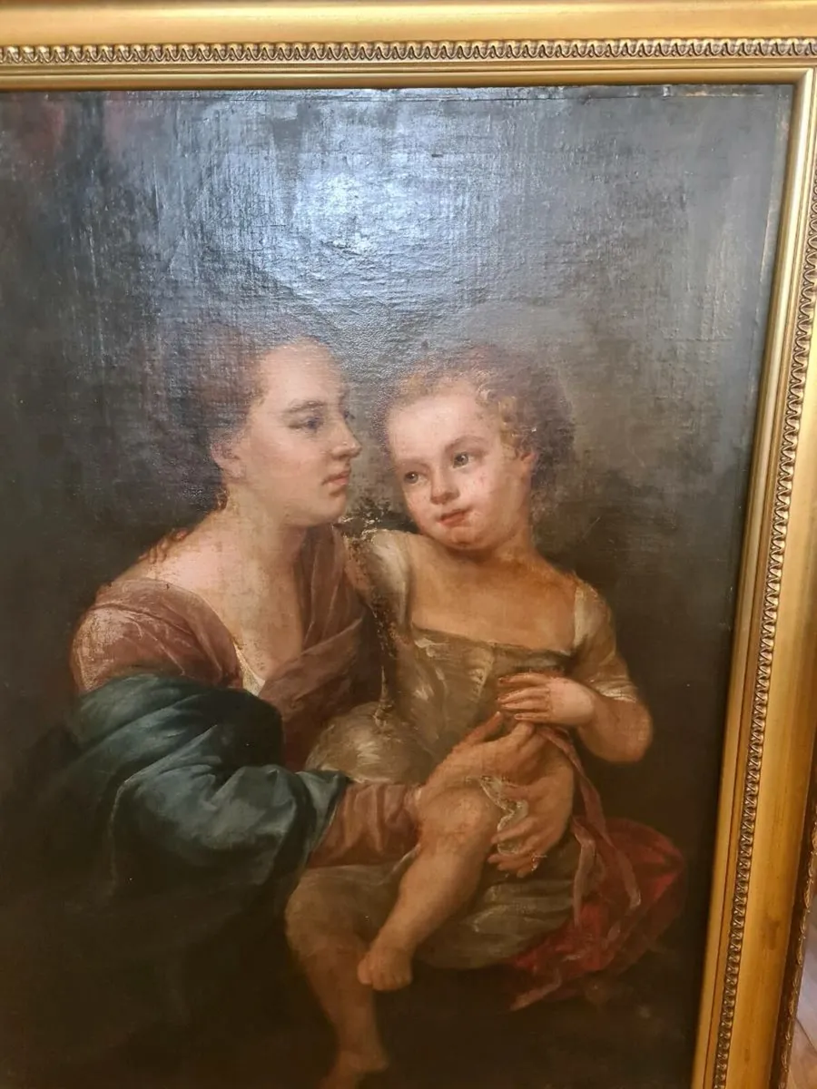 Madonna and child oil painting - Image 4