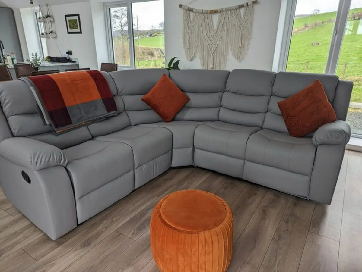SALE NOW ON – Brand New Leather & Fabric Recliner - Image 3