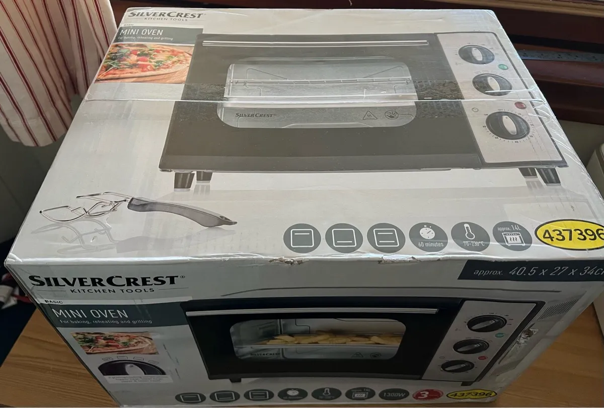 boxed SilverCrest mini oven Brand new - Image 4