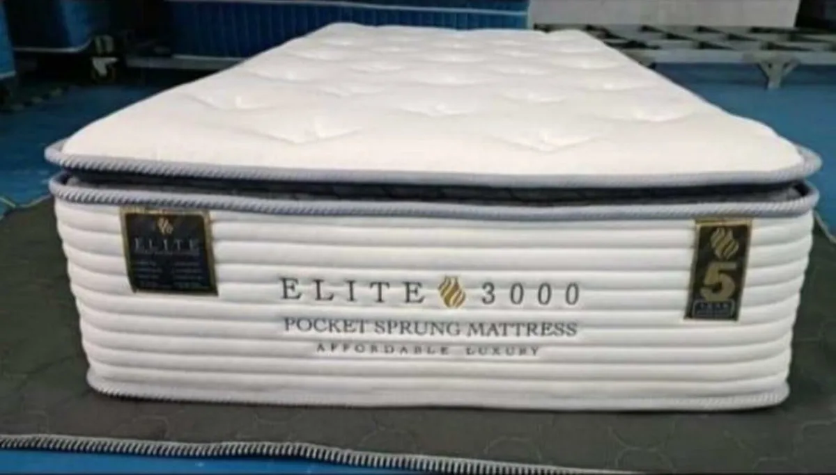 Brand New 3000 Pocket Pillow Top Sprung Mattresses - Image 1