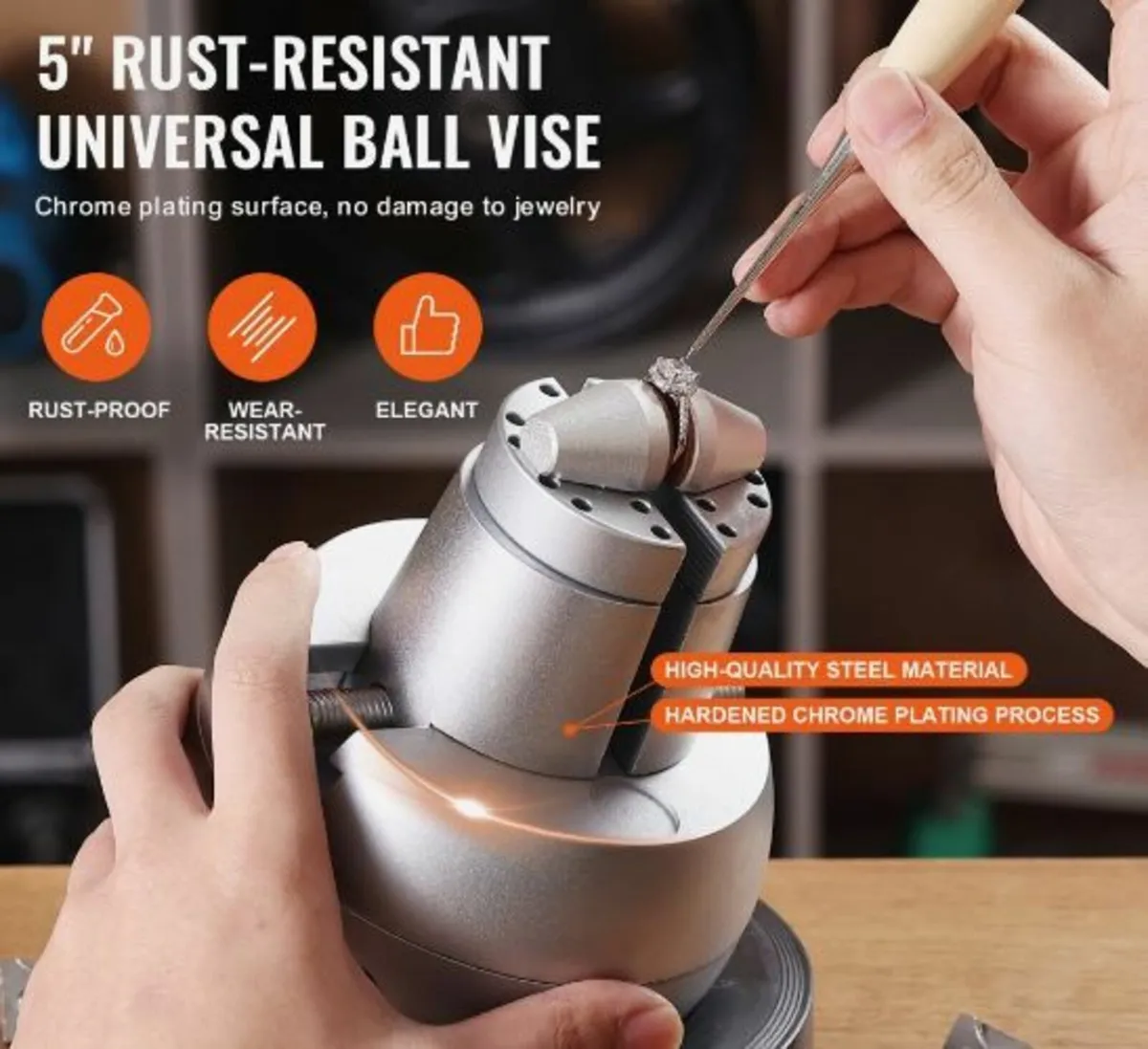 Ball Vise, 5" Engraving Setting Tool, 360° - Image 2