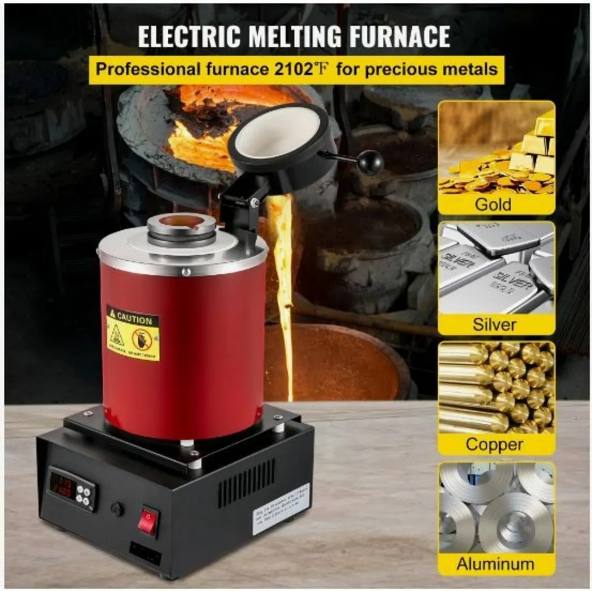 Electric Melting Furnace, 3KG Digital - Image 2