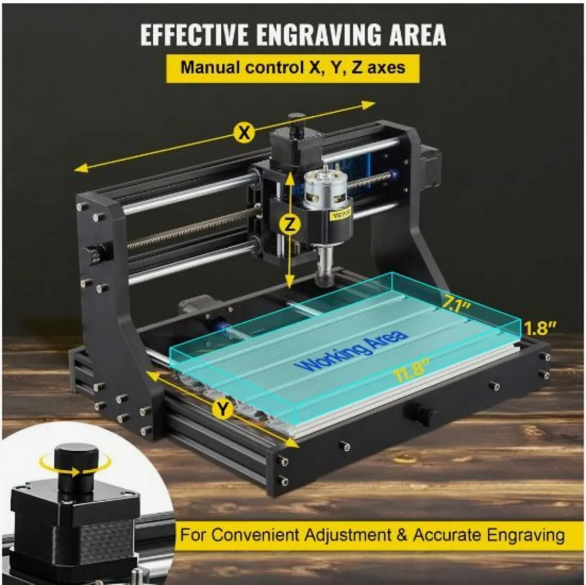 CNC 3018 Pro 300×180×45mm CNC Machine - Image 3