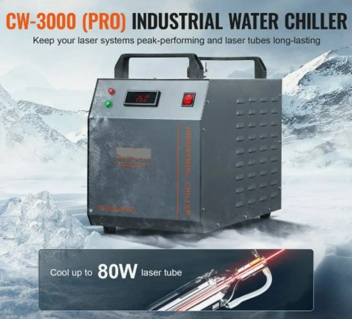 Industrial Water Chiller CW-3000(PRO), 150W Air - Image 3