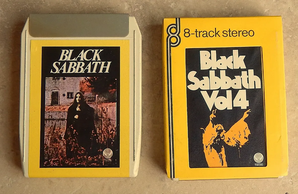 2 Vintage Black Sabbath 8-Track Cassettes - Image 1
