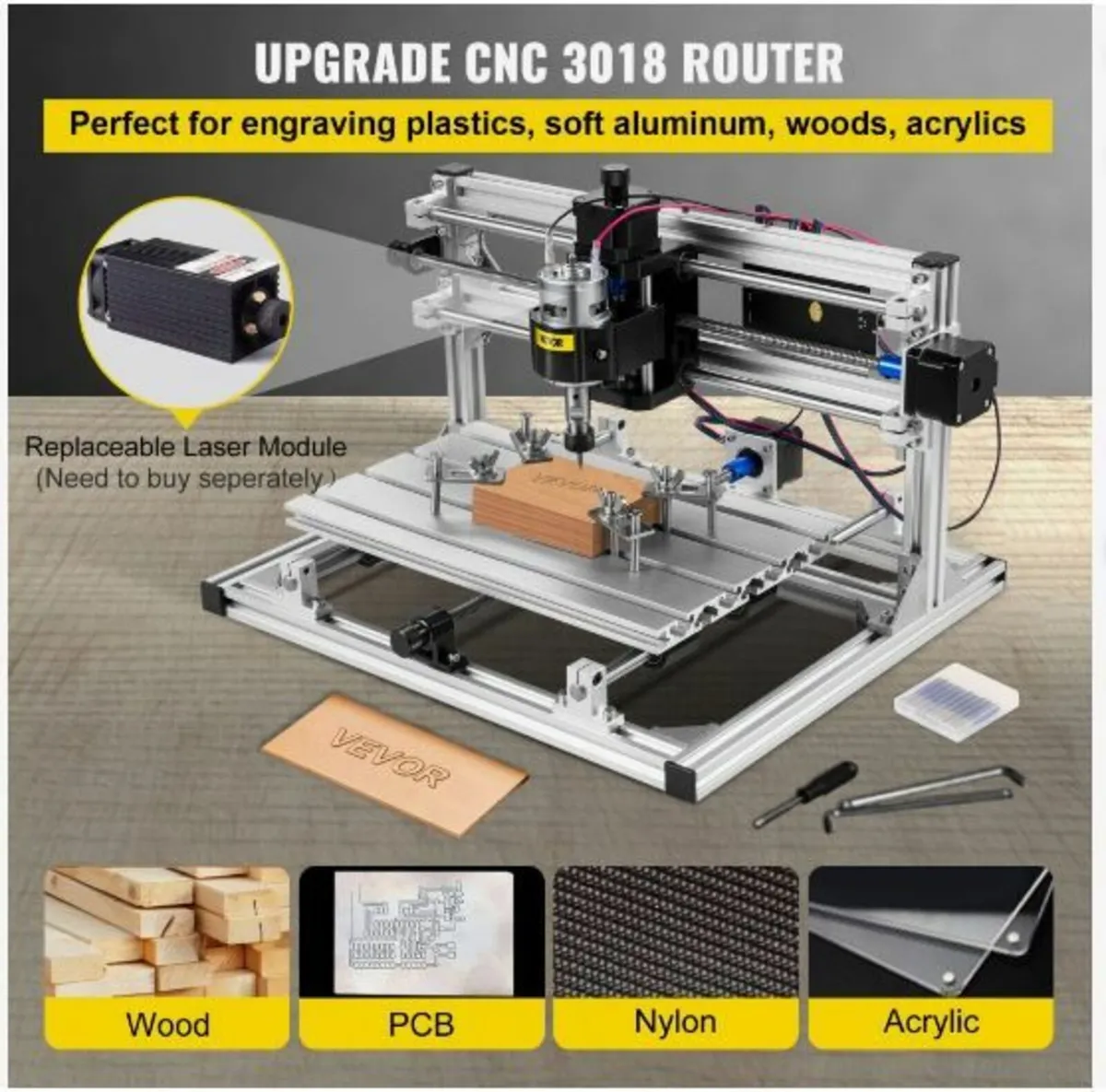 3 Axis 3018 Grbl Control CNC Router Engraving Mac - Image 2