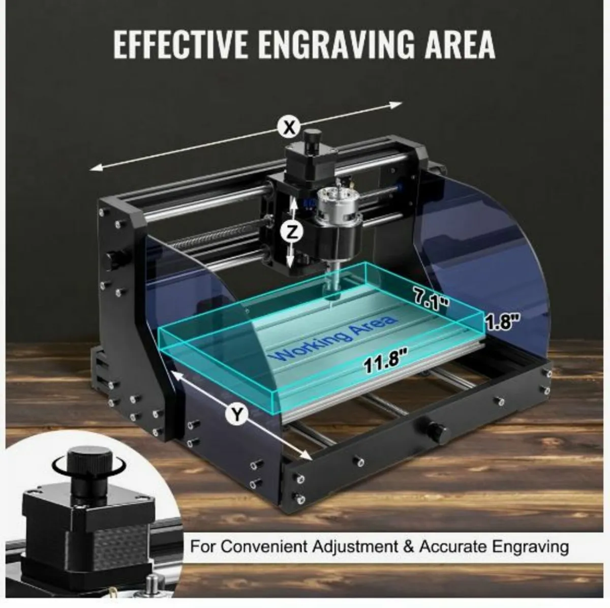 Engraving Machine 300×180×45 mm CNC Router - Image 2