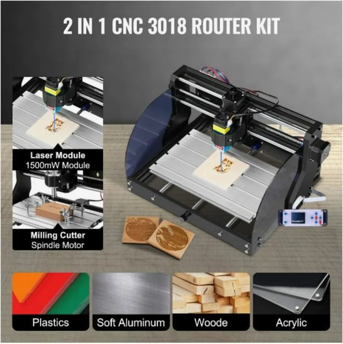 Engraving Machine 300×180×45 mm CNC Router - Image 3