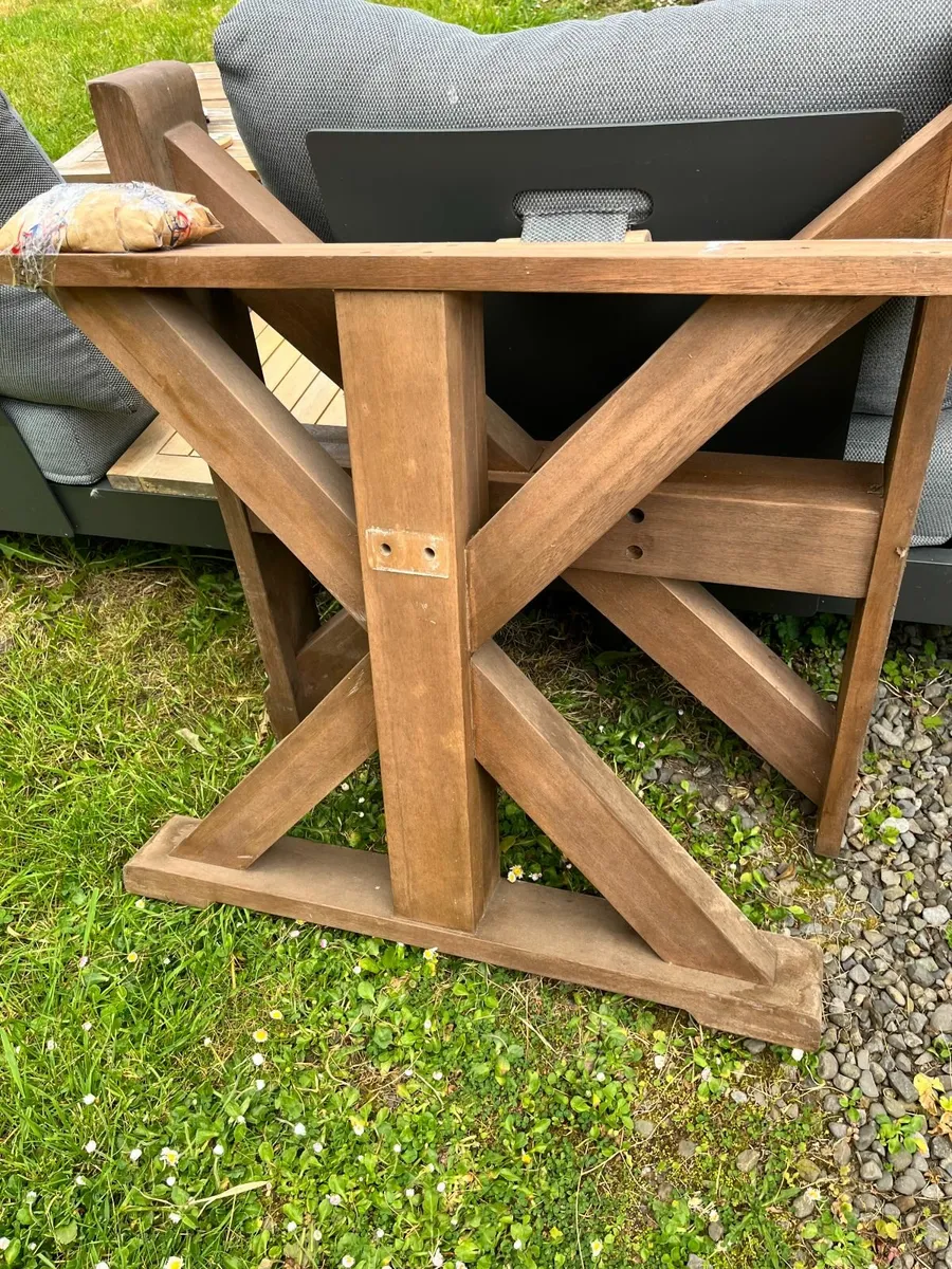 Beautiful Cement top outdoor dining table - Image 4