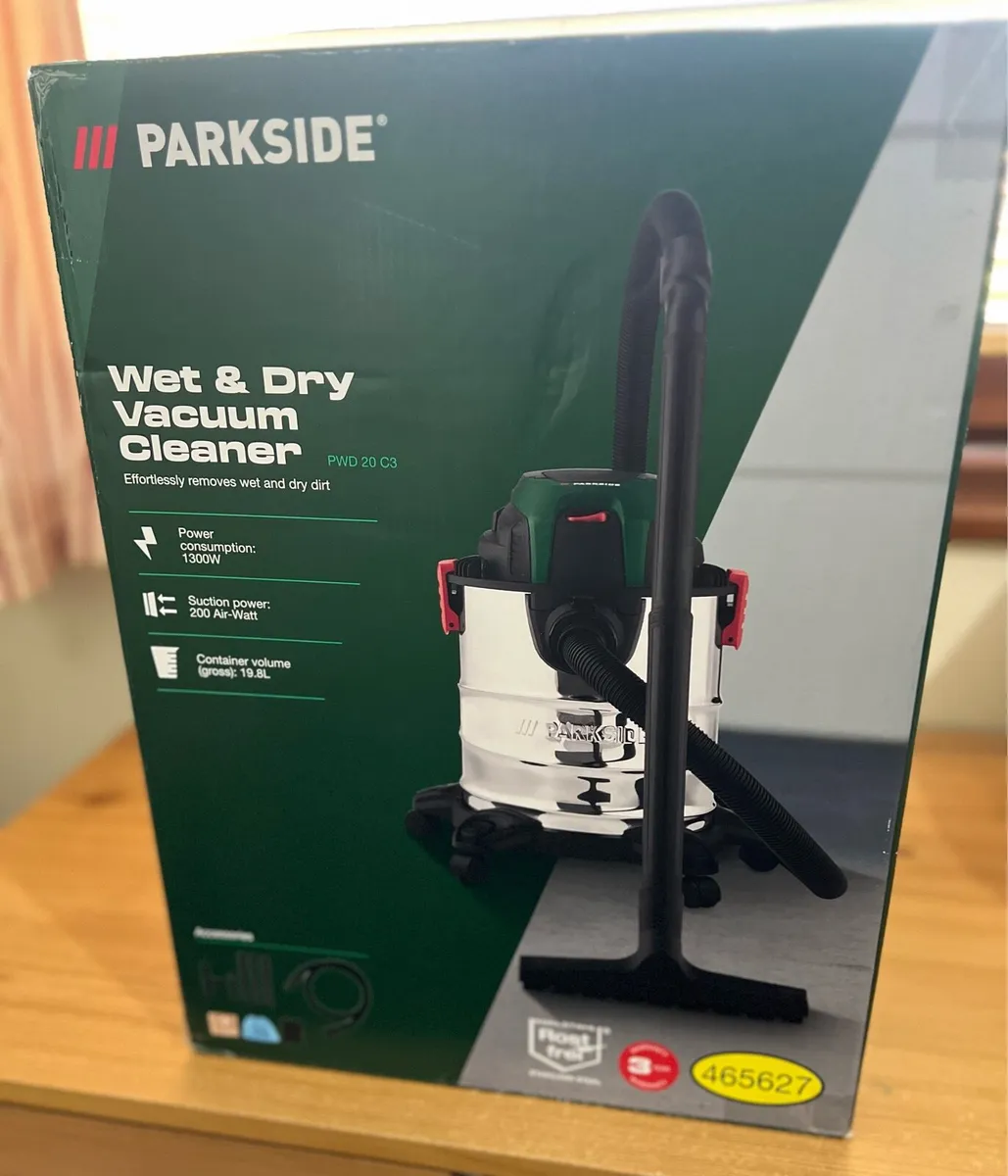 Wet & Dry Vacuum Cleaner Parkside 20L Brand New - Image 2