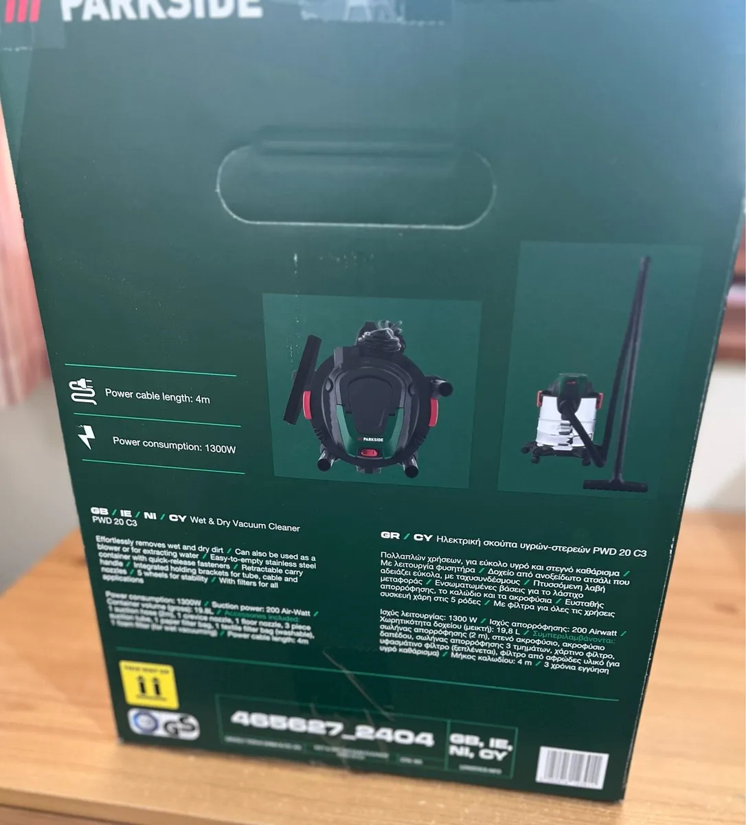 Wet & Dry Vacuum Cleaner Parkside 20L Brand New - Image 4