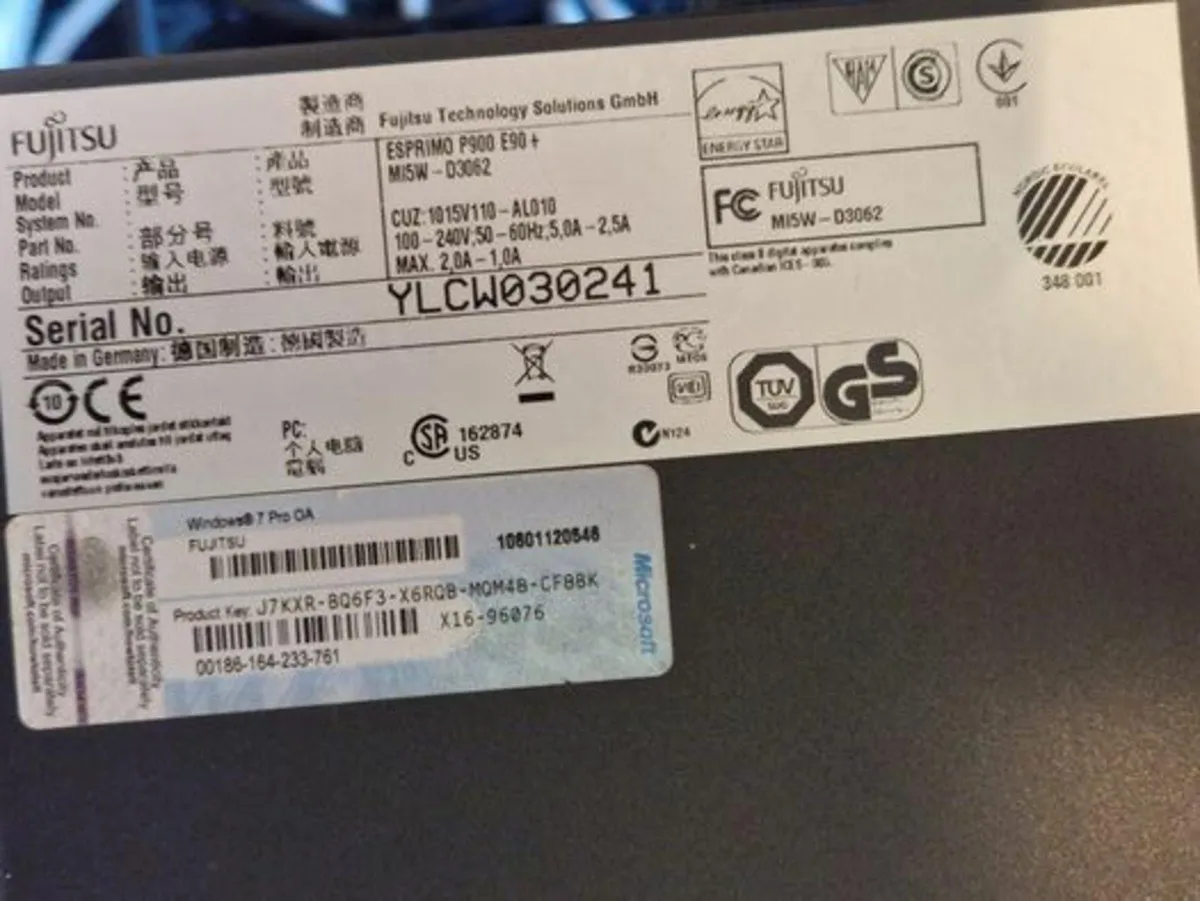 Fujitsu Esprimo P900 M15W-D3062, 8GB Ram, i5, PC - Image 4