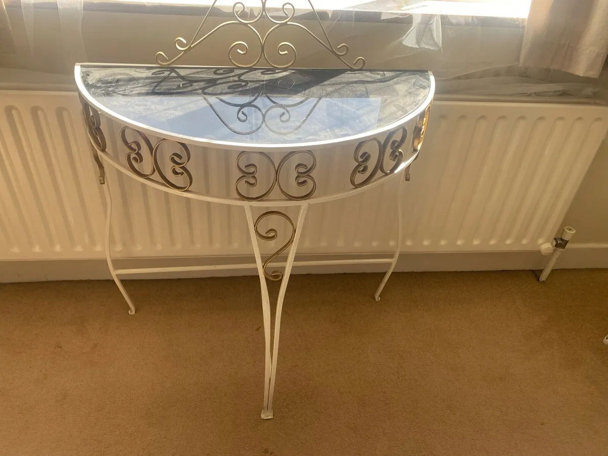 Lovely Vintage Metal Framed tables x 2 - Image 1