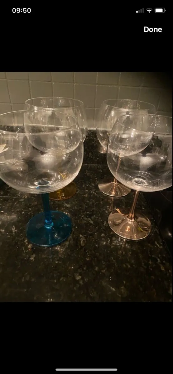 Large Gin Glasses (4) - Image 1