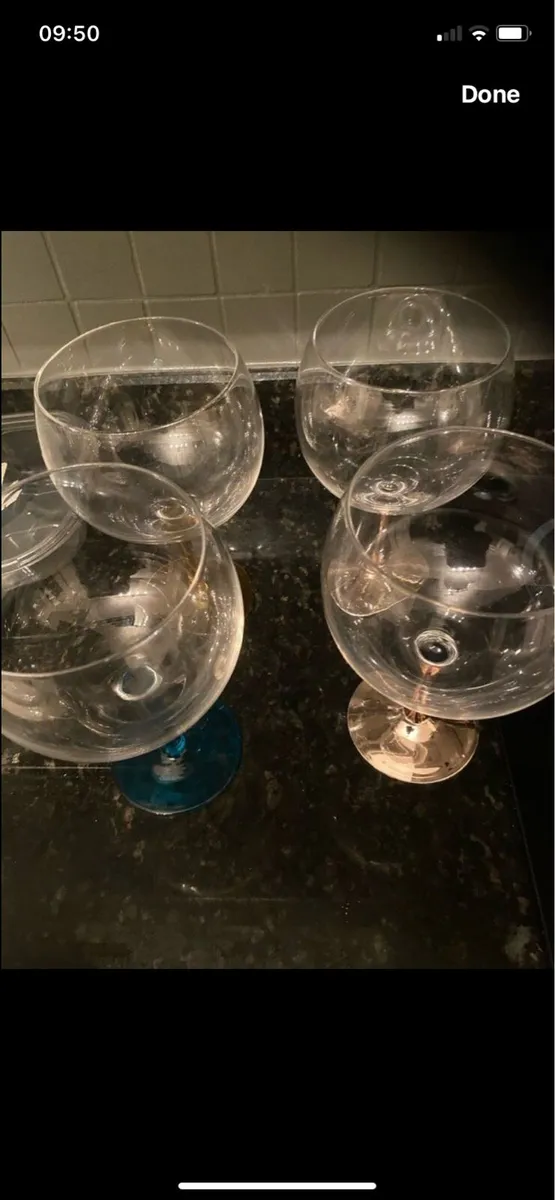Large Gin Glasses (4) - Image 3