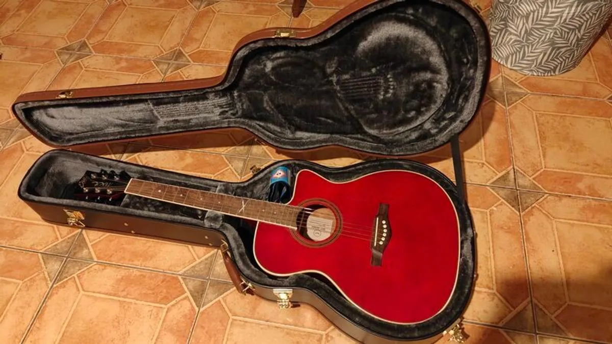 Ephiphone NXT series A100 ce See through Red (EKO) + Epiphone Case - Image 3