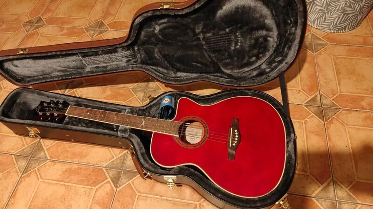 Ephiphone NXT series A100 ce See through Red (EKO) + Epiphone Case - Image 4