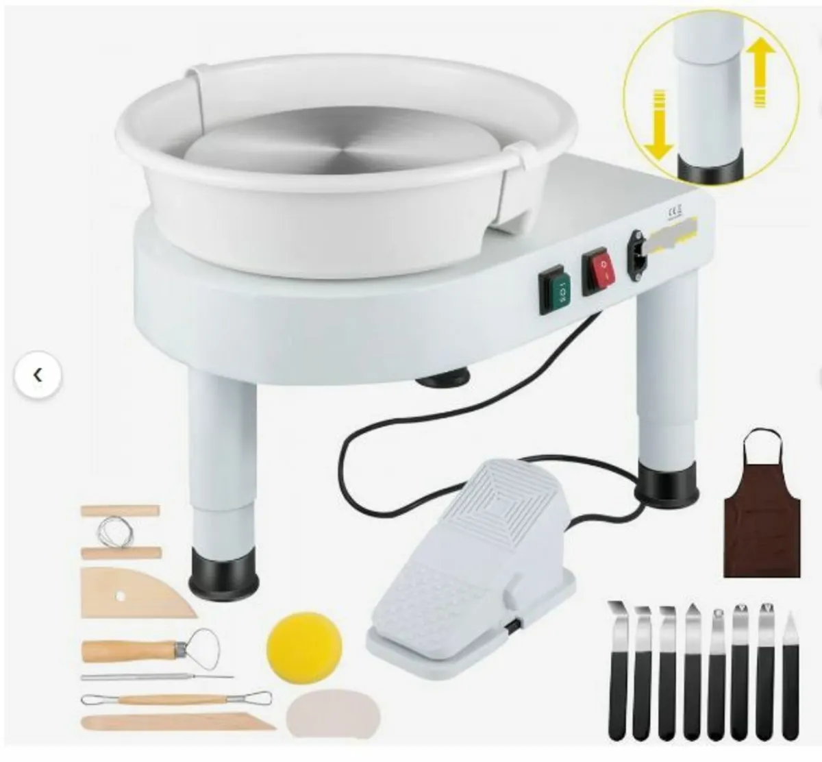 Pottery Wheel, 11in Ceramic Wheel Forming Machine - Image 1