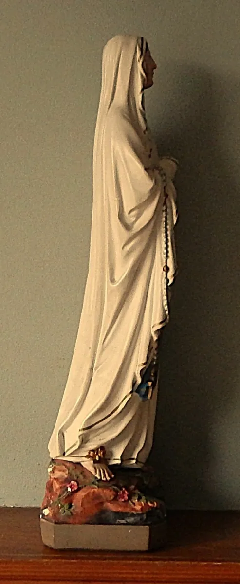 Vintage Large Statue of Our Lady in Original Paint - Image 2