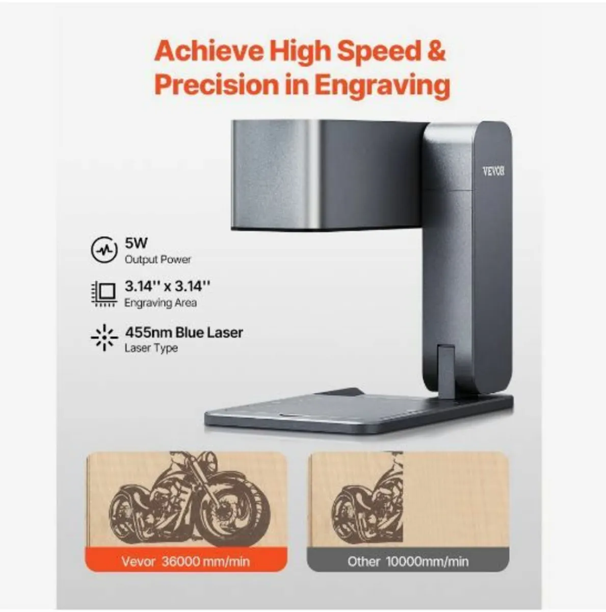 Portable Laser Engraver 600 mm/s 5W High-speed - Image 2