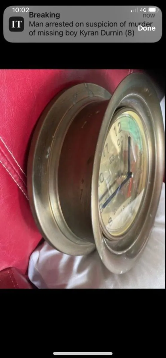 Rare US Navy Brass clock - Image 3