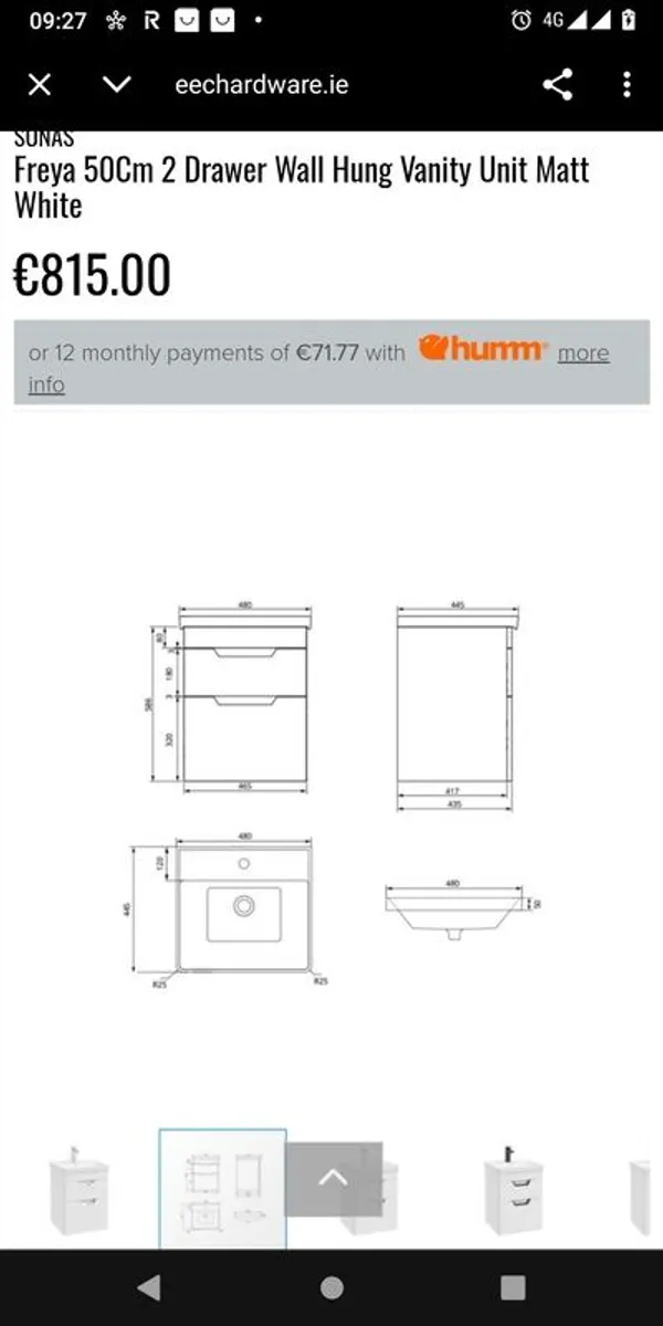 Vanity unit From Sonas Freya - Image 2