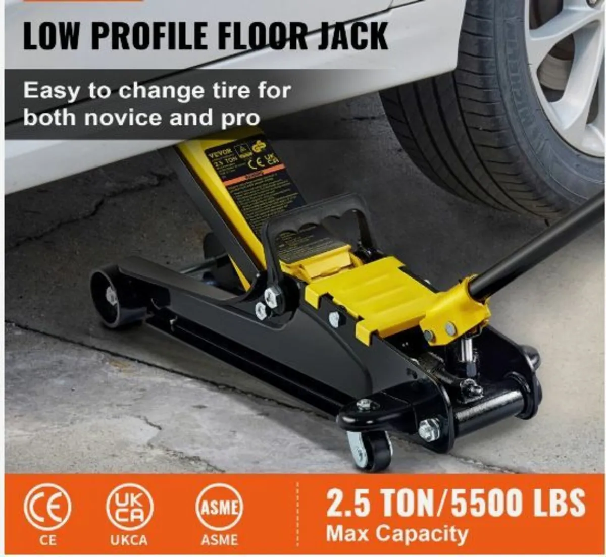 Floor Jack, 2.5 Ton Low Profile Floor - Image 2